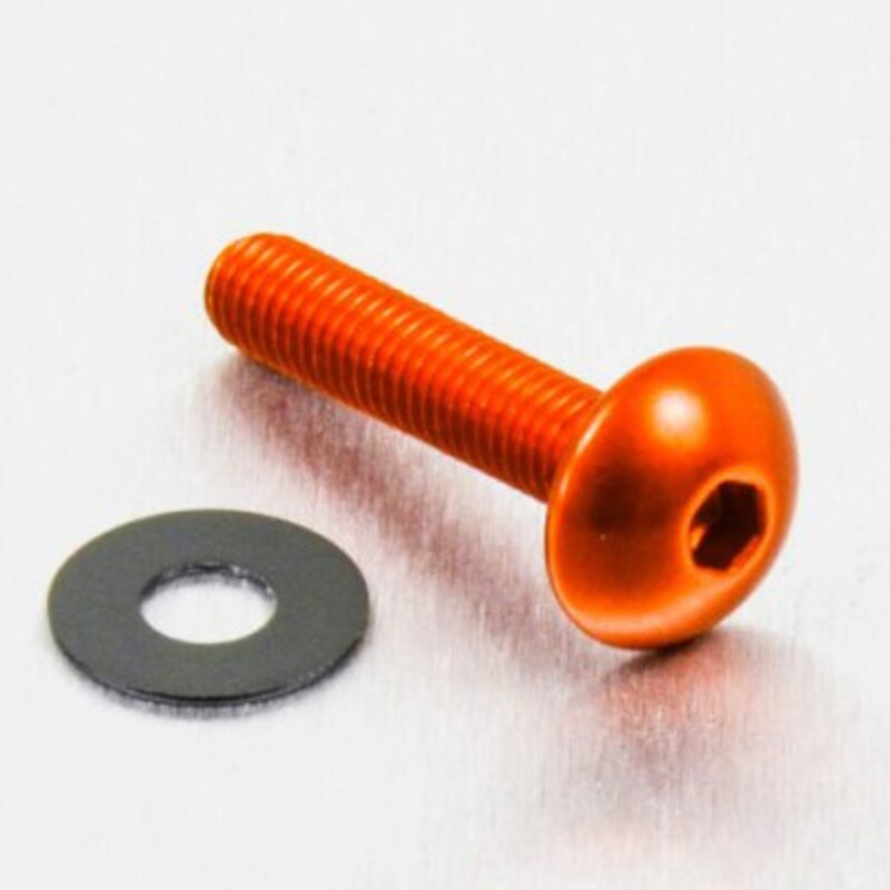 Tornillo aluminio PRO-BOLT cabeza abombada M5 x 20,00mm (paso 0,80mm) - Naranja