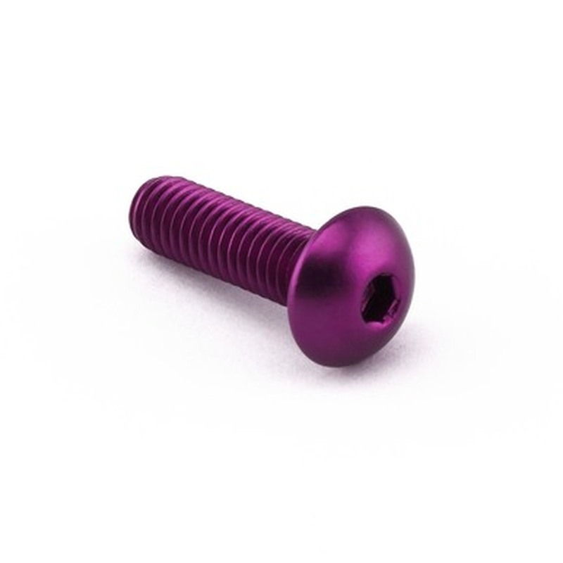 Tornillo aluminio PRO-BOLT cabeza abombada XS M6 x 20,00mm (paso 1,00mm) - Violeta