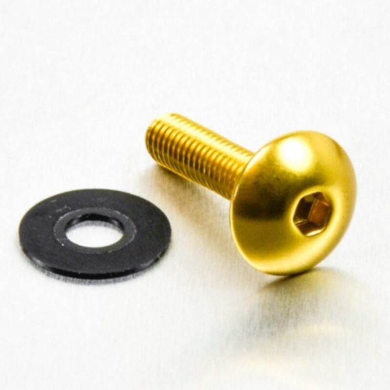 Tornillo aluminio PRO-BOLT cabeza abombada M6 x 25,00mm (paso 1,00mm) - Oro