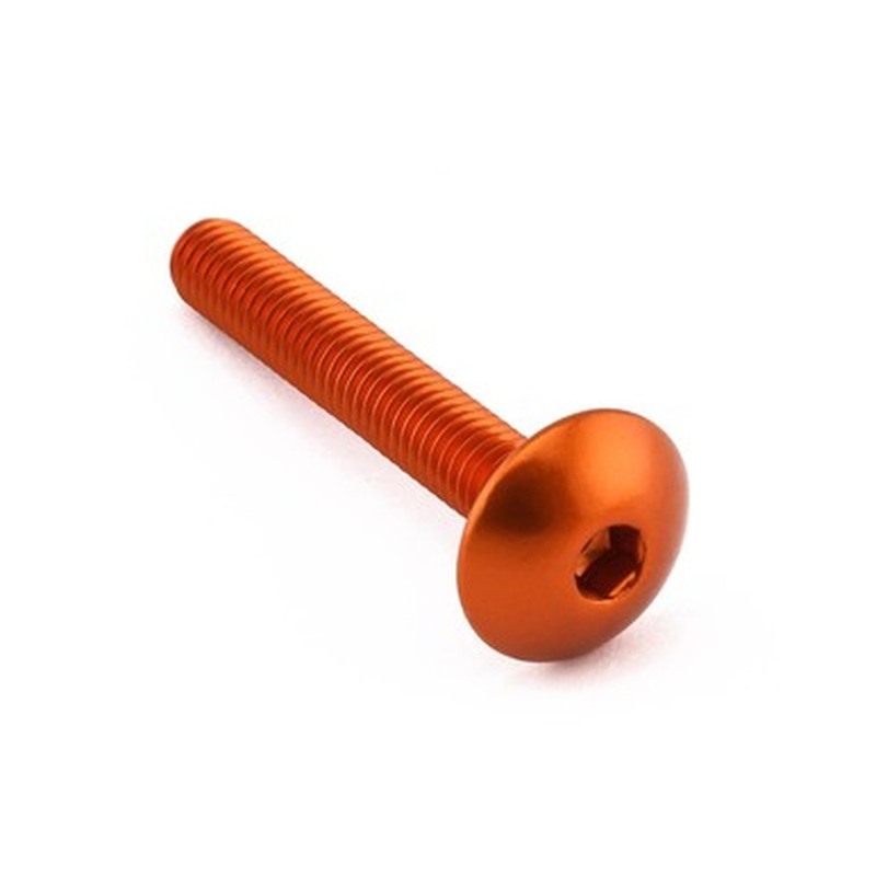Tornillo aluminio PRO-BOLT cabeza abombada M6 x 40,00mm (paso 1,00mm) - Naranja