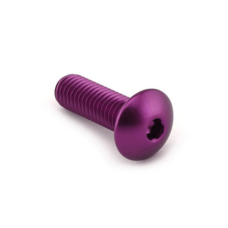 Tornillo aluminio PRO-BOLT cabeza abombada M8 x 25,00mm (paso 1,00mm) - Violeta