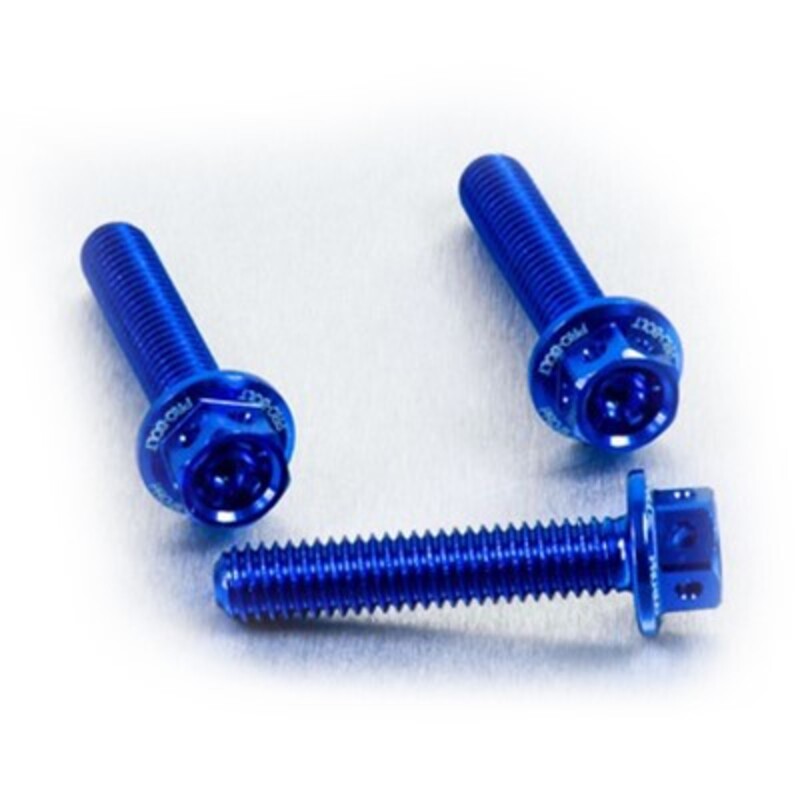 Tornillo aluminio racing PRO-BOLT Race Spec cabeza hexagonal taladrada M5 x 10,00mm (paso 0,80mm) - Azul