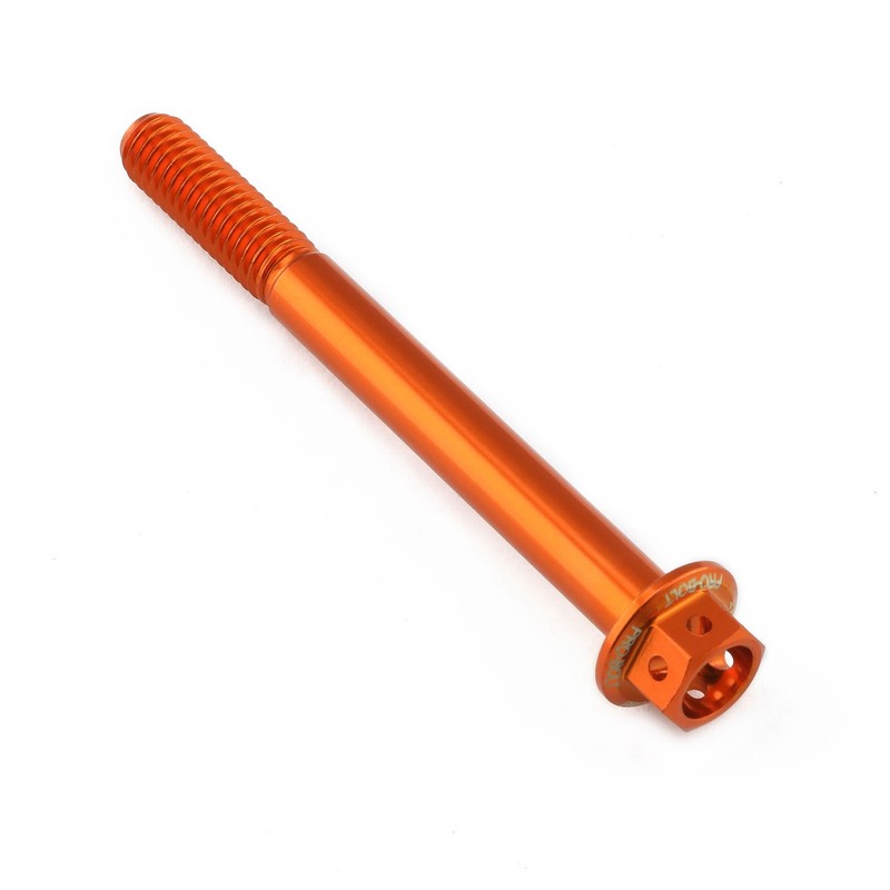 Tornillo aluminio racing PRO-BOLT Race Spec cabeza hexagonal taladrada M6 x 60,00mm (paso 1,00mm) - Naranja