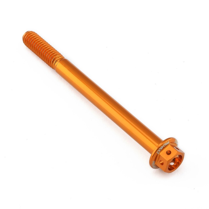 Tornillo aluminio racing PRO-BOLT Race Spec cabeza hexagonal taladrada M6 x 70,00mm (paso 1,00mm) - Naranja