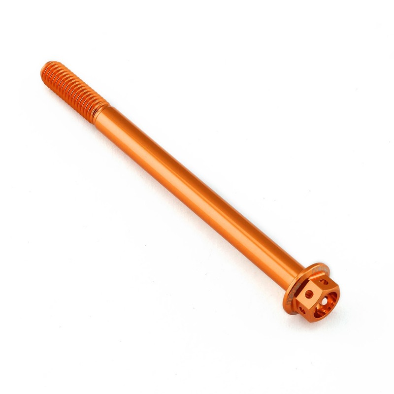 Tornillo aluminio racing PRO-BOLT Race Spec cabeza hexagonal taladrada M6 x 80,00mm (paso 1,00mm) - Naranja