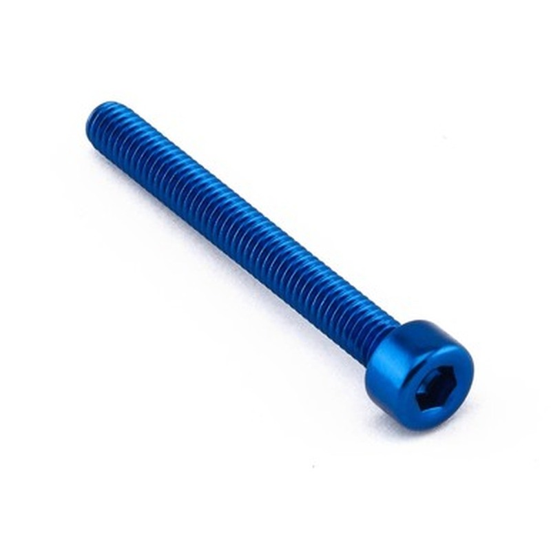 Tornillo aluminio PRO-BOLT cabeza cilíndrica M4 x 35,00mm (paso 0,70mm) - Azul