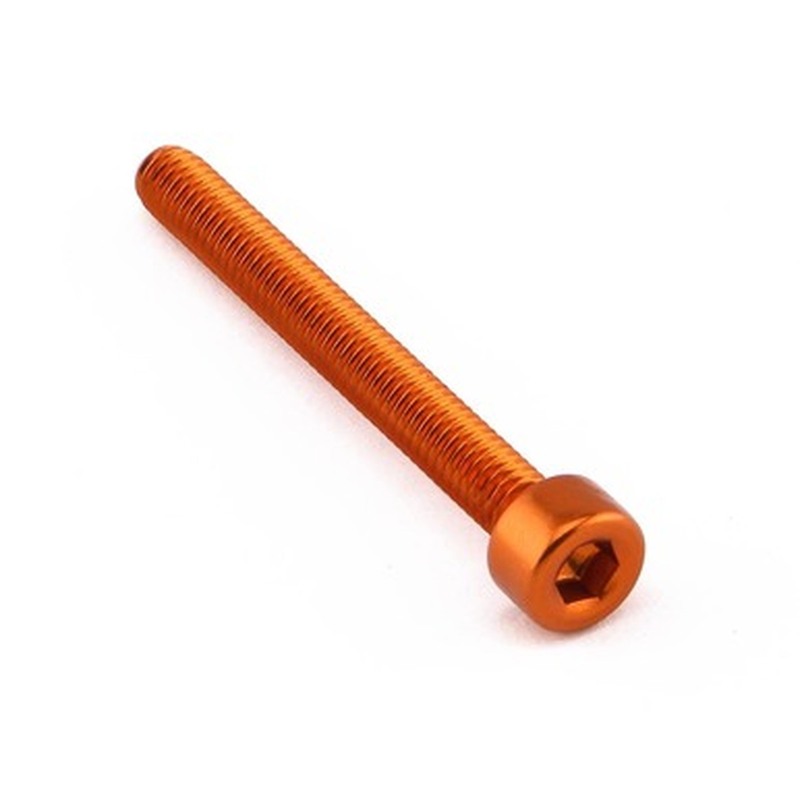Tornillo aluminio PRO-BOLT cabeza cilíndrica M4 x 35,00mm (paso 0,70mm) - Naranja