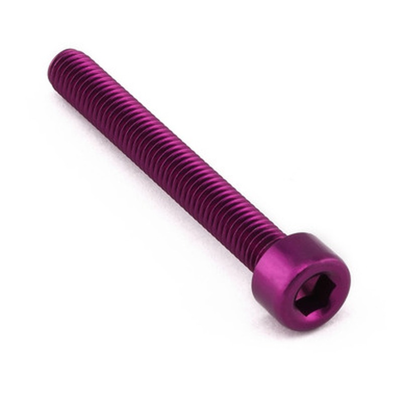 Tornillo aluminio PRO-BOLT cabeza cilíndrica M5 x 40,00mm (paso 0,80mm) - Violeta