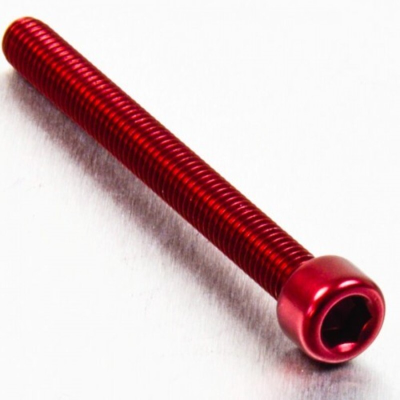 Tornillo aluminio PRO-BOLT cabeza cilíndrica M6 x 60,00mm (paso 1,00mm) - Rojo