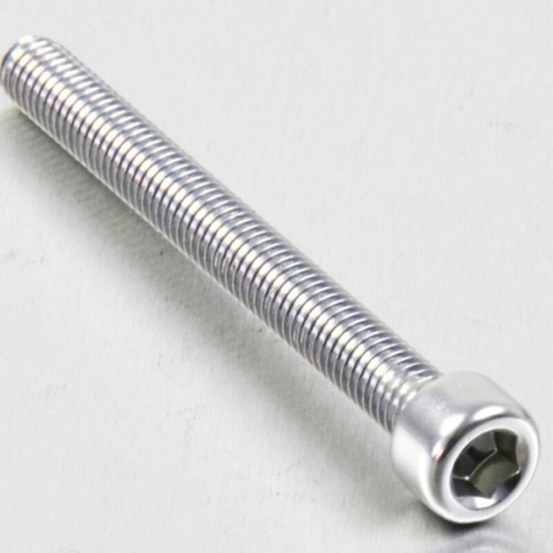 Tornillo aluminio PRO-BOLT cabeza cilíndrica M6 x 65,00mm (paso 1,00mm) - Plata