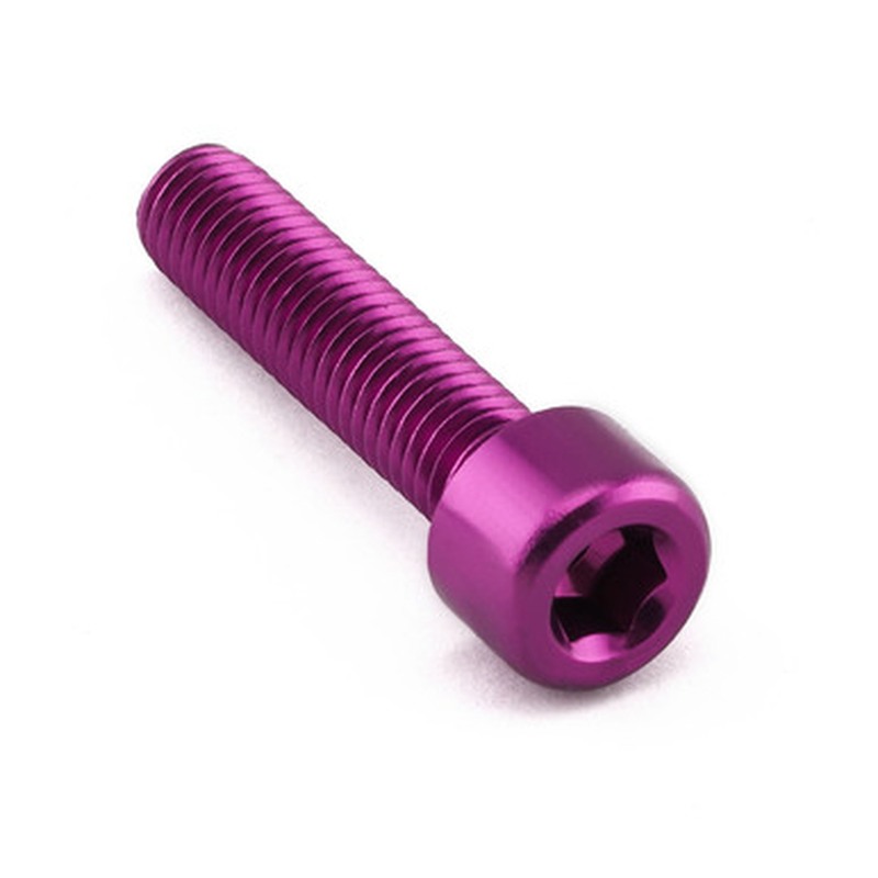 Tornillo aluminio PRO-BOLT cabeza cilíndrica M8 x 35,00mm (paso 1,25mm) - Violeta