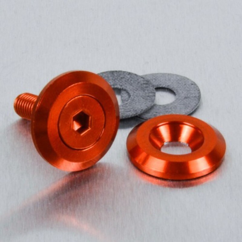 Arandela aluminio PRO-BOLT avellanada M6 x 3,60mm Ø19mm - Naranja