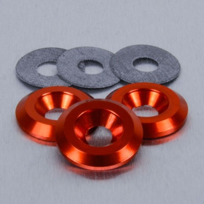 Arandela aluminio PRO-BOLT avellanada M6 x 3,40mm Ø22mm - Naranja