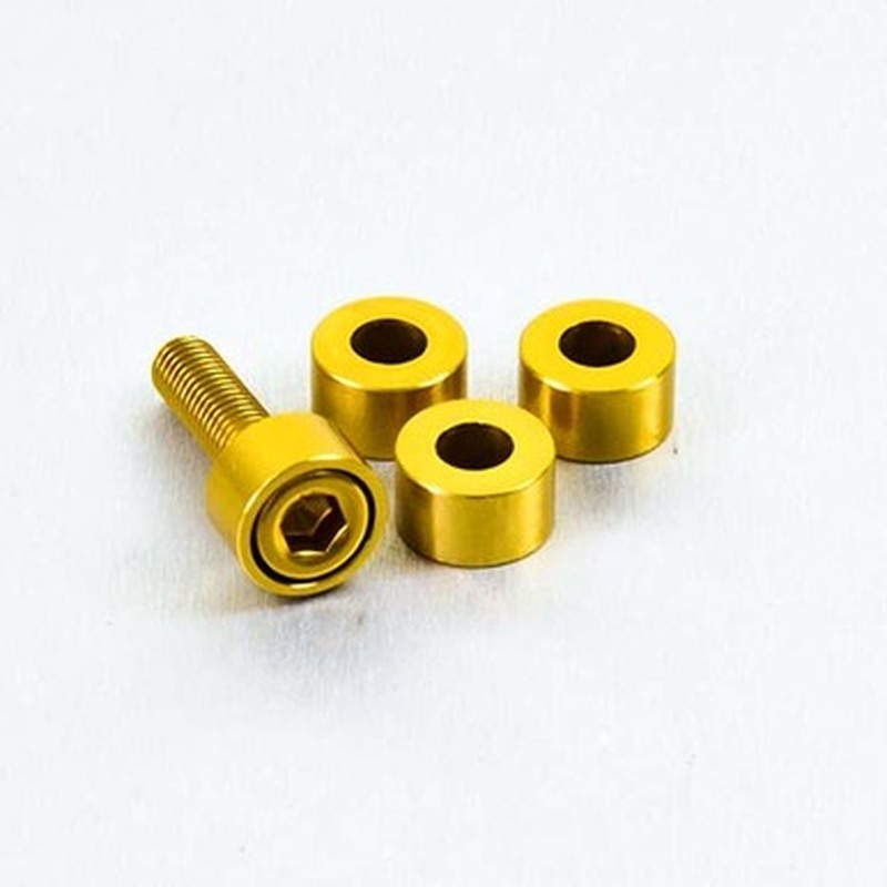 Casquillo aluminio PRO-BOLT M6 x 9,00mm Ø12mm - Oro
