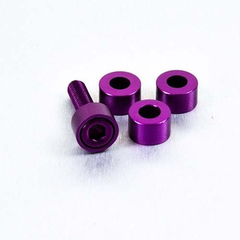 Casquillo aluminio PRO-BOLT M6 x 9,00mm Ø12mm - Violeta
