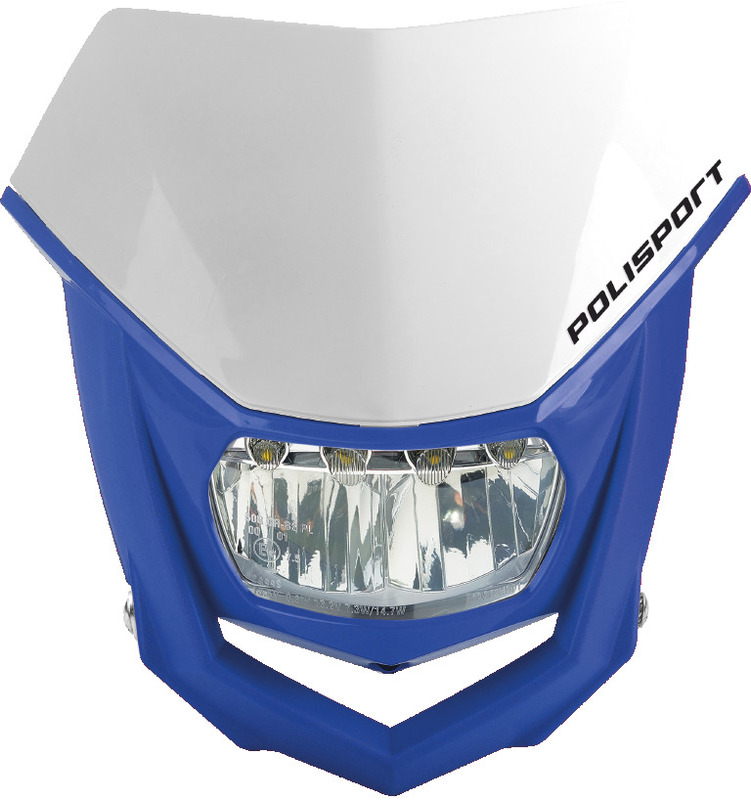 Careta Halo LED homologada POLISPORT blanco/azul 8667100005