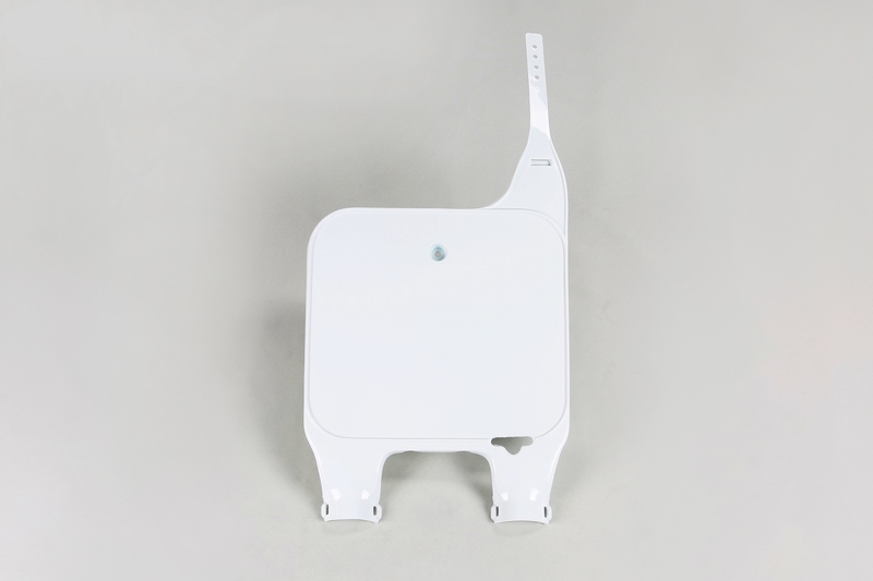 Porta-numeros para horquilla invertida UFO blanco Honda CR125R/250R