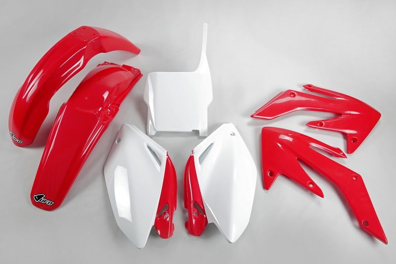 UFO Plastic Kit OEM Color Red/White Honda CRF250R