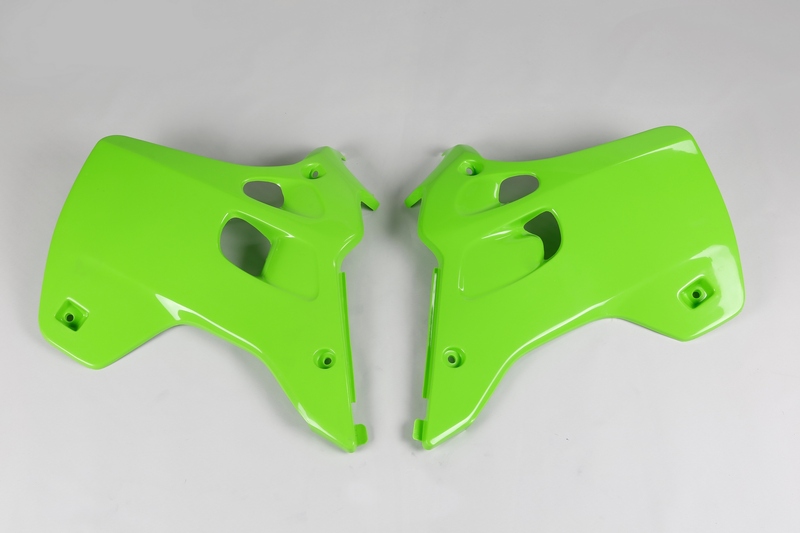 Tapas de radiador UFO Verde Kawasaki KX125 / 250