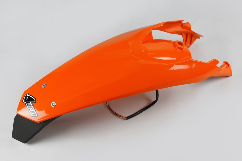 Guardabarros Trasero UFO + Portamatrículas Orange KTM