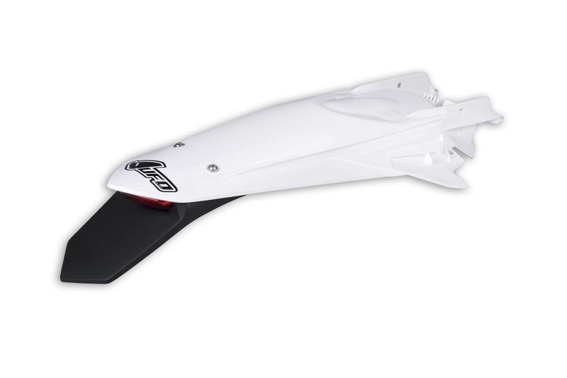 Guardabarros trasero UFO + portamatrículas con LED blanco KTM EXC/EXC-F