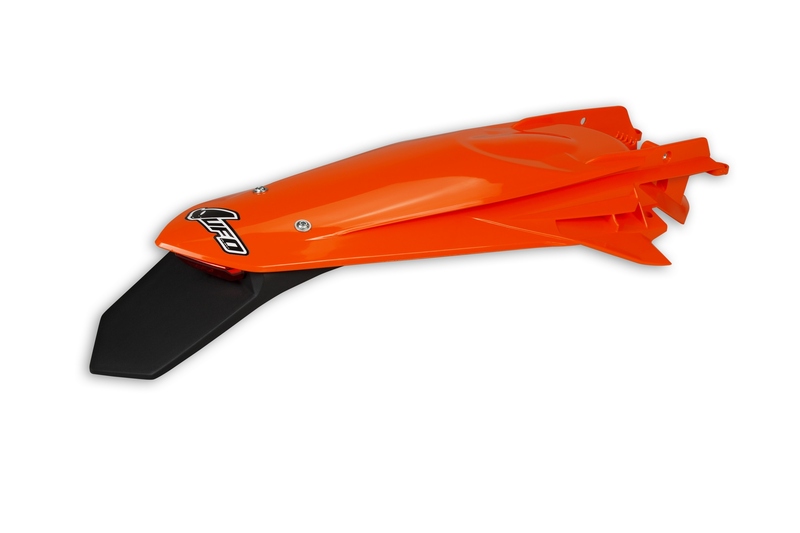 Guardabarros trasero UFO + portamatrículas con LED naranja KTM EXC/EXC-F