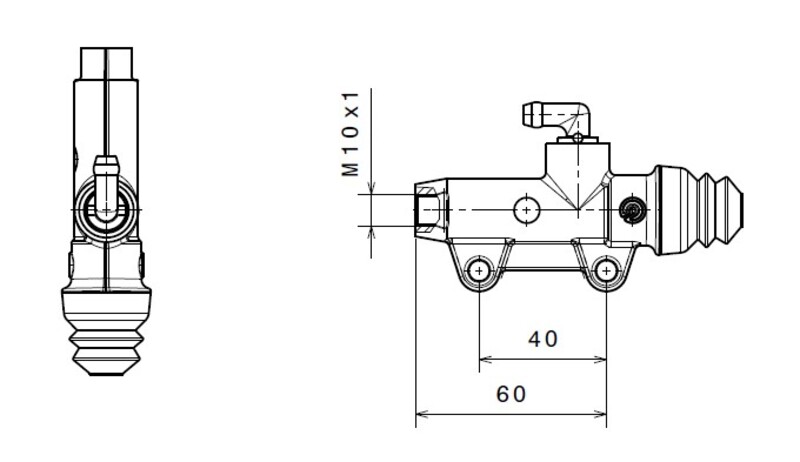 Bomba de freno BREMBO trasero gris Ø11mm