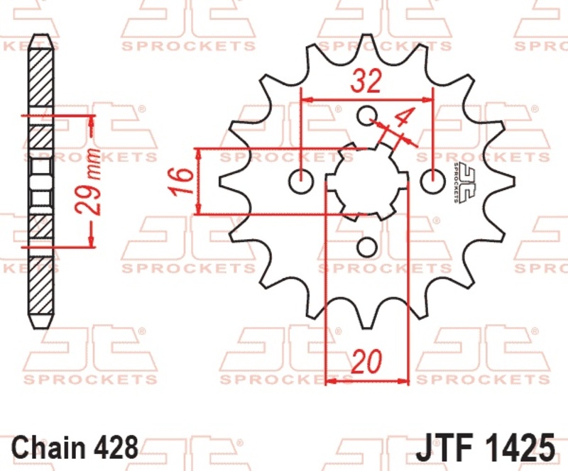 Piñón JT 1425 con 13 dientes