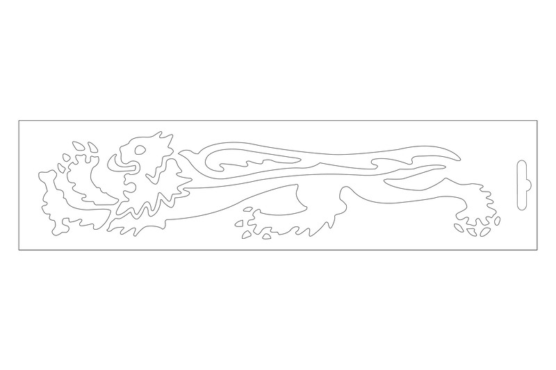 Adhesivo MALOSSI León lado izquierdo 23cm - Blanco