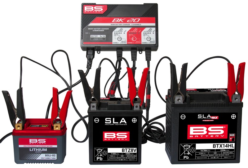 Cargador de bateria inteligente BS Battery BK20 6V/12V 3x2A