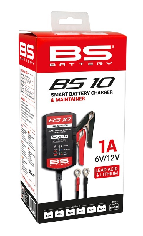 Cargador / mantenedor de baterías inteligente BS BATTERY BS10 - 6/12V 1A