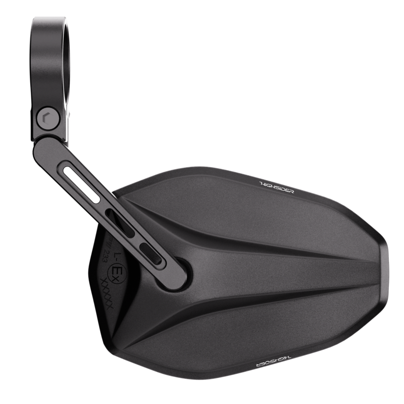 Retrovisor extremo de manillar HIGHSIDER pro Victory-Blast corto – negro mate – 1 pza