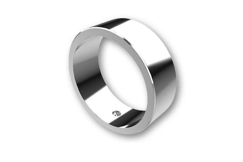 Anillo de color HIGHSIDER pro para contrapesos de manillar - plata