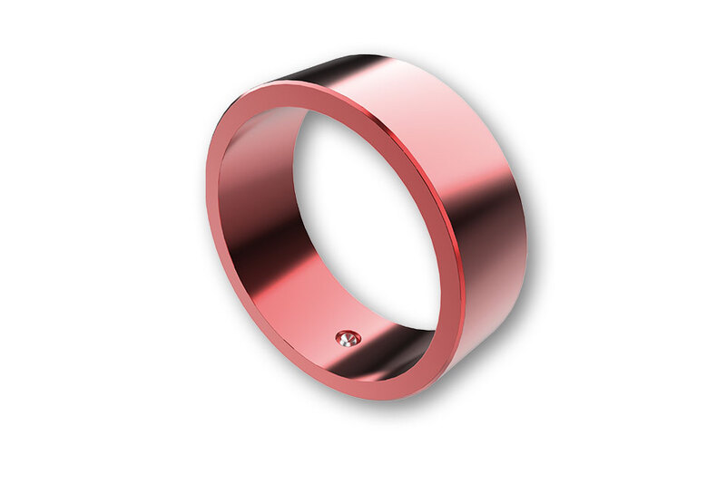 Anillo de color HIGHSIDER pro para contrapesos de manillar - rojo