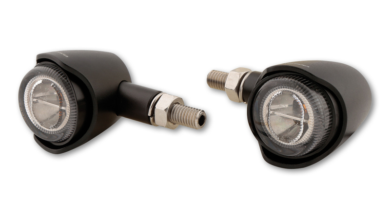 Intermitente LED HIGHSIDER pro Akron-X - homologado E - negro/ahumado - par
