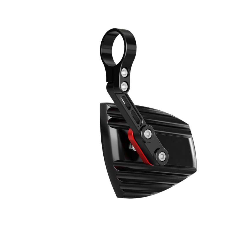 Retrovisor contrapeso de manillar HIGHSIDER pro Wave - negro/rojo