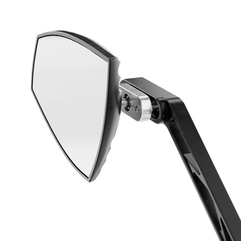 Retrovisor de manillar HIGHSIDER pro Wave - negro/plata