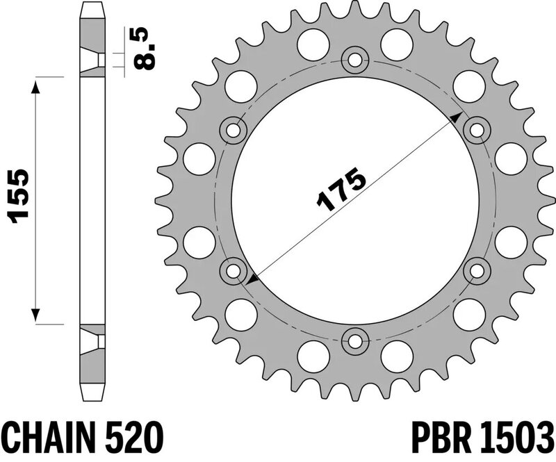 Corona PBR aluminio ultra-light 1503 - 520