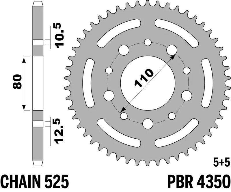 Corona PBR aluminio ultra-light 4350 - 525