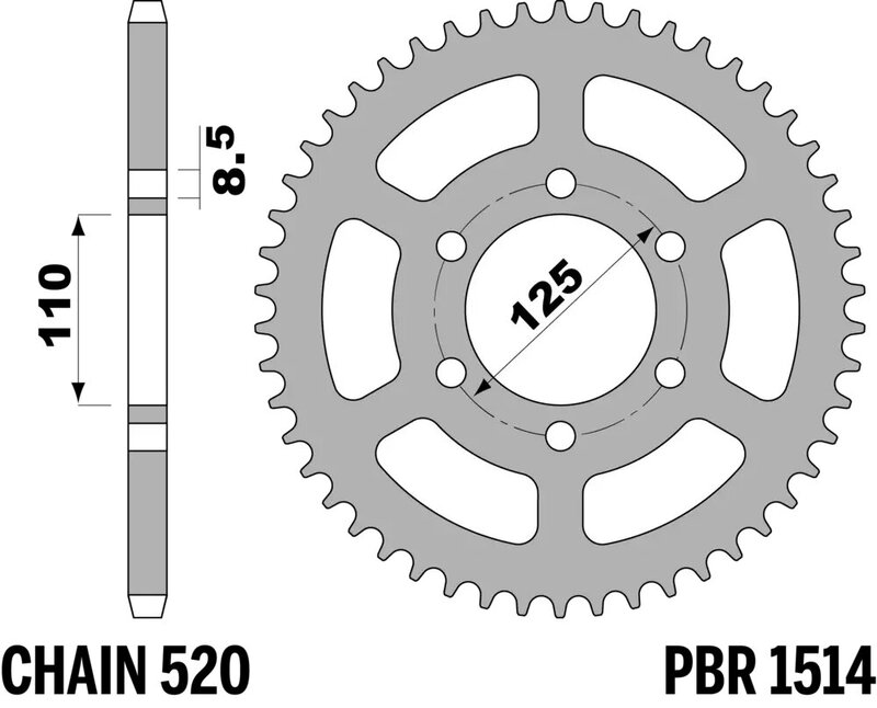 Corona PBR acero C45 estándar 1514 - 520