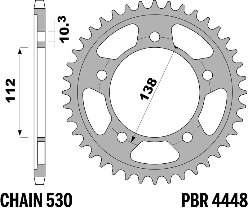 Corona PBR acero C45 estándar 4448 - 530