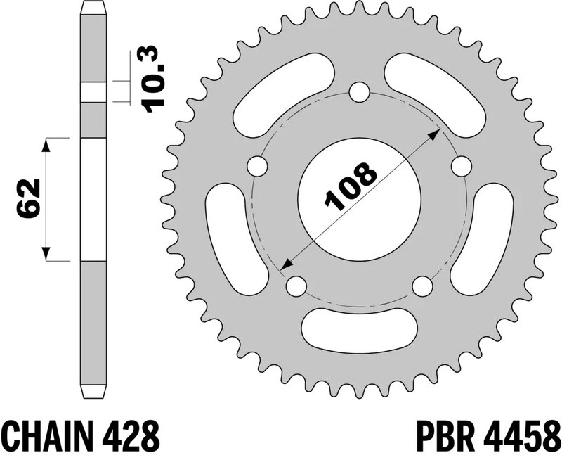 Corona PBR acero C45 estándar 4458 - 428
