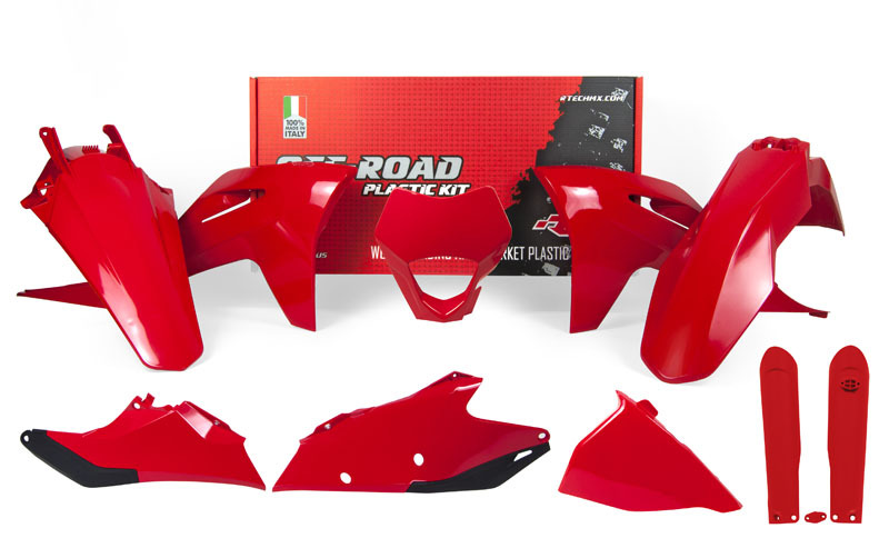 Kit de plástica RACETECH (7 pcs) - Rojo / Negro