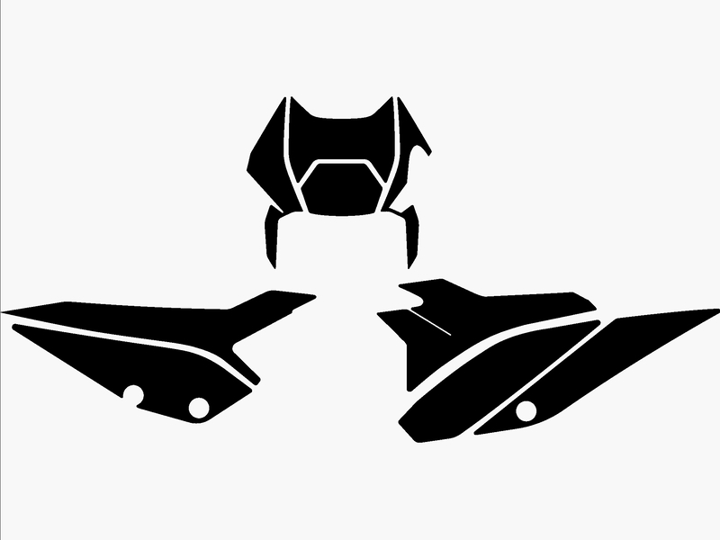 Juego adhesivos porta números BLACKBIRD - Beta RR 2T / 4T