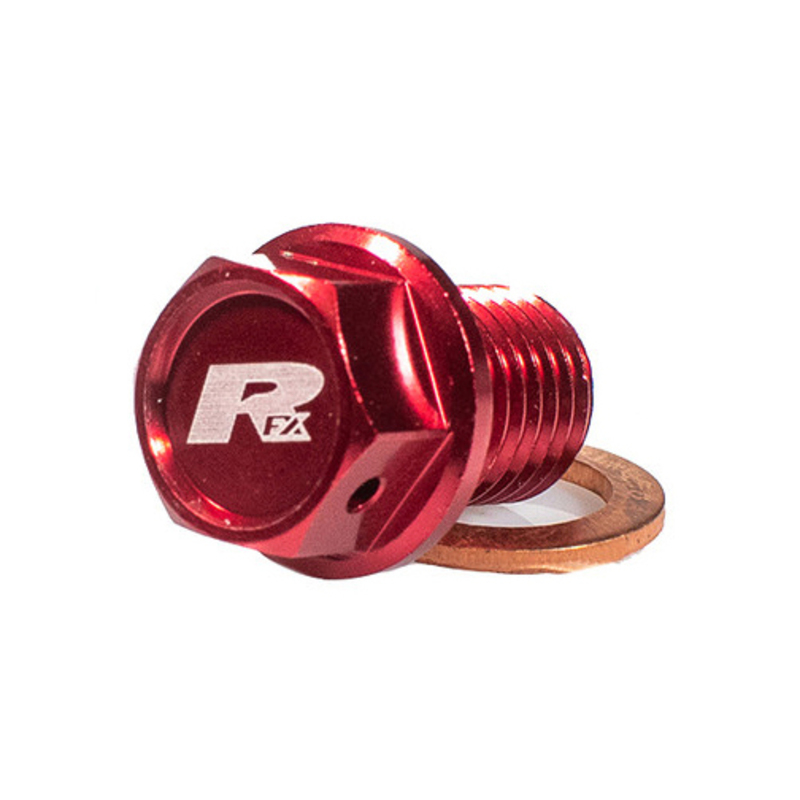 Tapón de vaciado magnético RFX [M12 x 12 mm x 1,50] - rojo