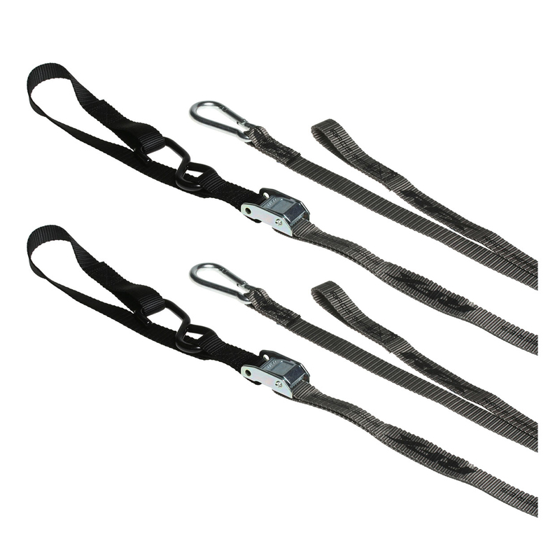 Correas de amarre RFX Race Series  con bucle adicional y clip de mosquetón - gris/negro