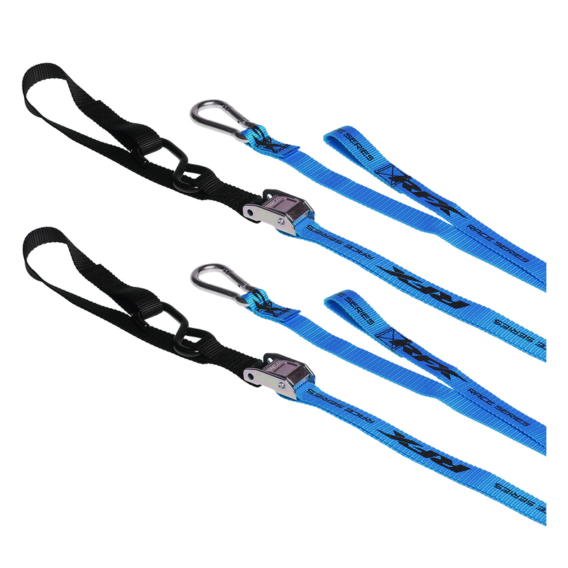 Correas de amarre RFX Race Series  con bucle adicional y clip de mosquetón - azul/negro