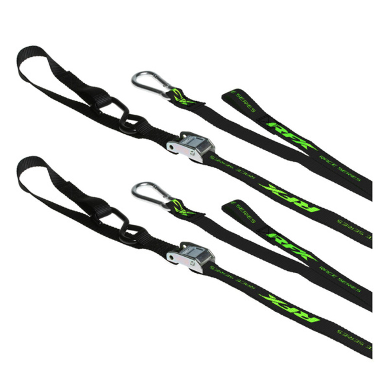 Correas de amarre RFX Race Series  con bucle adicional y clip de mosquetón - negro/hi-viz le