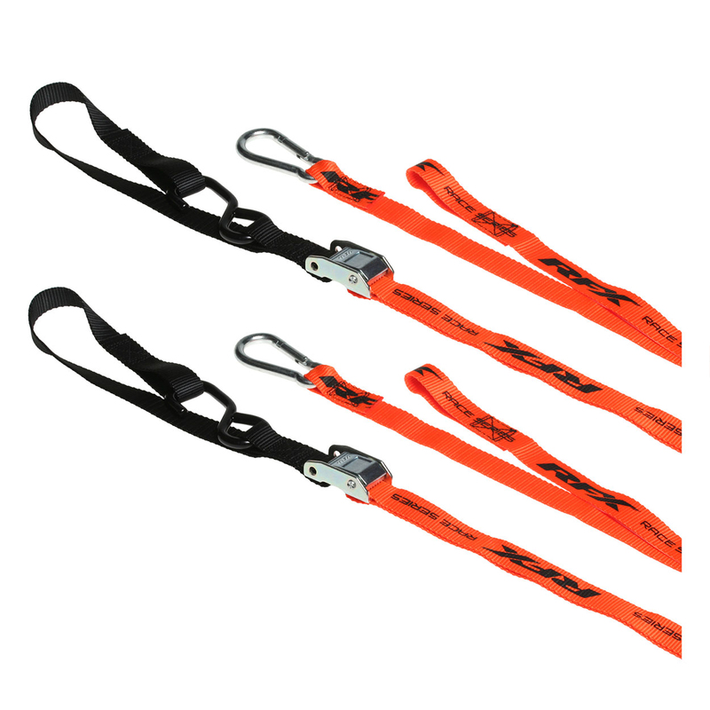 Correas de amarre RFX Race Series  con bucle adicional y clip de mosquetón - naranja/negro