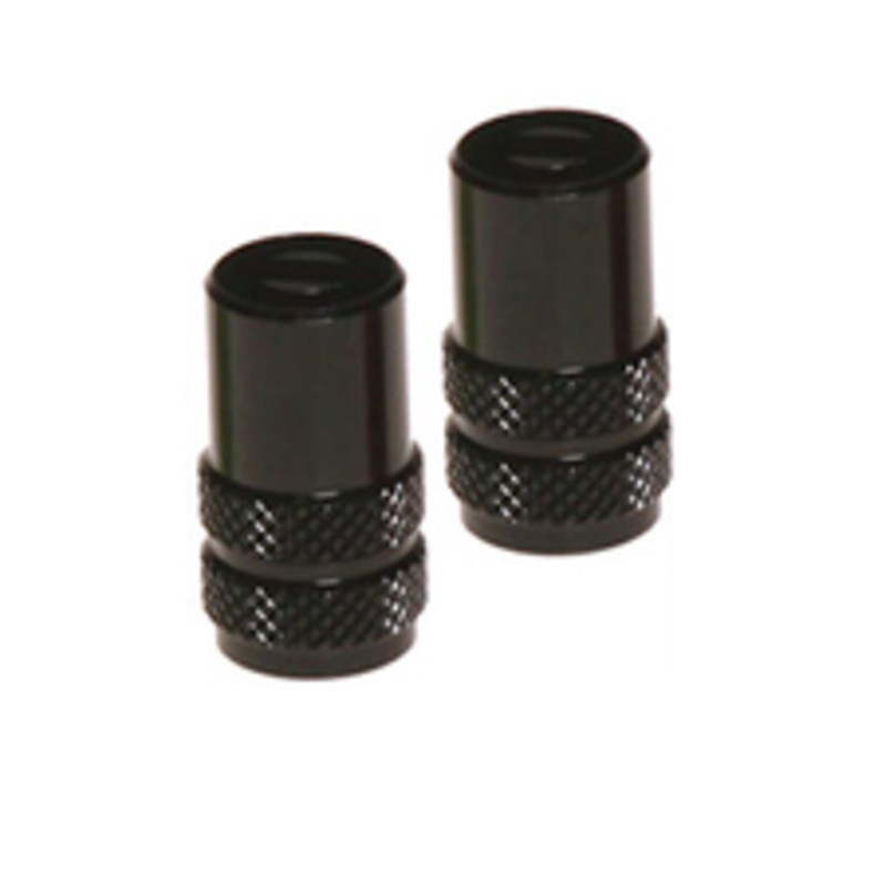 Tapas de válvula RFX Sport Series con llave de válvula 2 uds - negro